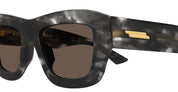 Ottica Mondello Roma - Bottega Veneta - BV1357S-002 - BV1357S-002 - BLACK HAVANA - Acetate - shape Squared - Black - EYEWEAR - SUNGLASSES - Donna,Women - lens Brown - Made In Japan