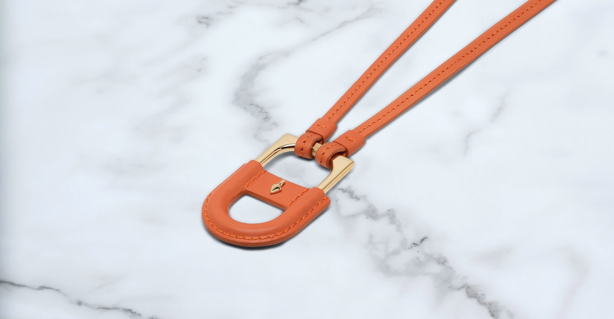 Ottica Mondello Roma - Jacques Marie Mage - JMMOVP-O24 - JMM EYEWEAR NECKLACE - BOLIN - ORANGE - Leather - shape Necklace - orange - ACCESSORI - ACCESSORIES - Unisex,Uomo,Donna,Women,Men - lens  - Made In Italy