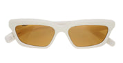 Ottica Mondello Roma - Jacquemus - JAC62C3SUN - SALON - WHITE / AMBER LENS - Acetate - shape Rectangular - White - EYEWEAR - SUNGLASSES - Donna,Women - lens amber - Made In Japan