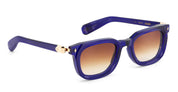 Ottica Mondello Roma - Sato - Alcor-SHB-RG-1 - ALCOR - SHADOW BLUE / ROSE GOLD - Acetate - shape Oval - blue - EYEWEAR - SUNGLASSES - Unisex,Uomo,Donna,Women,Men - lens Gradient brown - Made In Japan