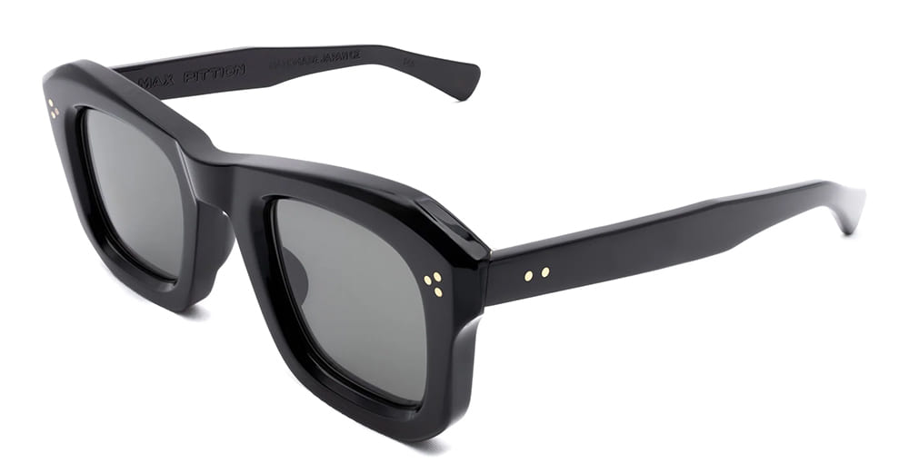 Ottica Mondello Roma - Max Pittion - MXPL-012A - MONSTRE - PIANO BLACK / GREY LENS - Acetate - shape  - Black - EYEWEAR - SUNGLASSES - Unisex,Uomo,Donna,Women,Men - lens  - Made In Japan
