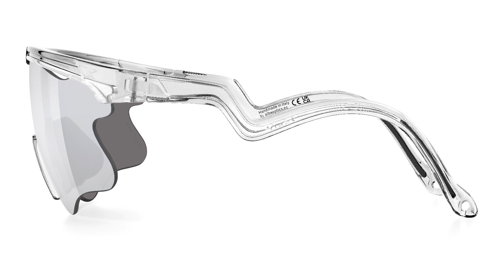 Ottica Mondello Roma - Alba Optics - 8050054518824 - DELTA LEI - CRYSTAL / VZUM SUPER ALU - Tr90 - shape Mask - transparent - EYEWEAR - SUNGLASSES - Unisex,Uomo,Donna,Women,Men - lens Grey - Made In Italy