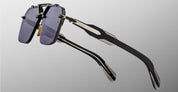 Ottica Mondello Roma - Jacques Marie Mage - JMMSVR-58 - SILVERTON - RAVEN - Acetate, titanium - shape Squared - Black - EYEWEAR - SUNGLASSES - Unisex,Uomo,Donna,Women,Men - lens Grey - Made In Japan