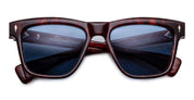 Ottica Mondello Roma - Jacques Marie Mage - JMMLS-7U - LANKASTER - BRECCIA - Acetate - shape Squared - Havana - EYEWEAR - SUNGLASSES - Unisex,Uomo,Donna,Women,Men - lens Gradient blue - Made In Japan