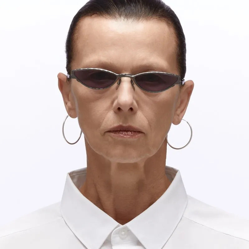 Ottica Mondello Roma - Kuboraum - KRSZ29GM000000VC - MASK Z29 GM - GUNMETAL - metal, acetate - shape Cat-eye - grey - EYEWEAR - SUNGLASSES - Unisex,Uomo,Donna,Women,Men - lens violet - Made In Italy