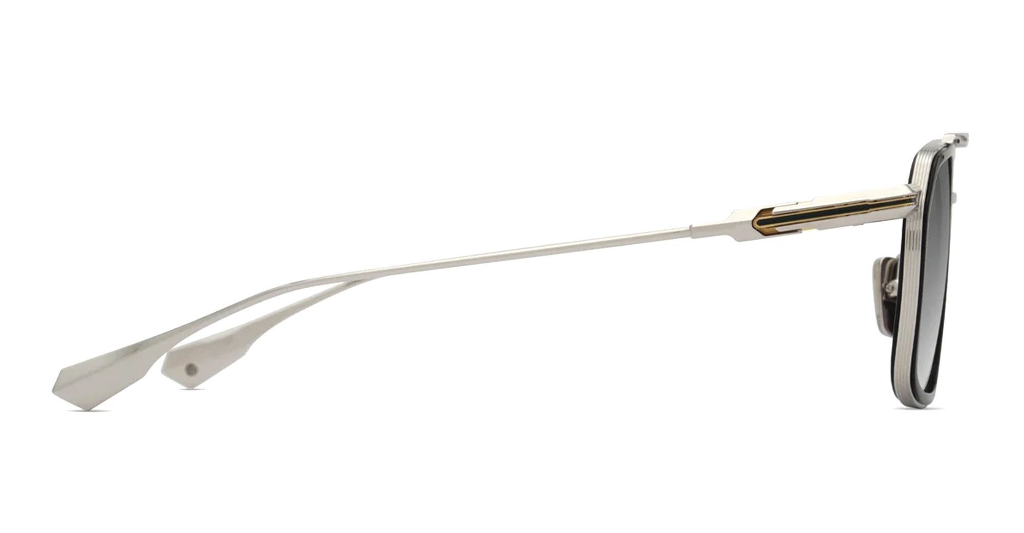 Ottica Mondello Roma - DITA - DTS484-A-02 - LINEAGE.99X - SHINY SILVER / BAVY / YELLOW GOLD - titanium, acetate - shape Navigator - gold, black - EYEWEAR - SUNGLASSES - Unisex,Uomo,Donna,Women,Men - lens Gradient grey - Made In Japan