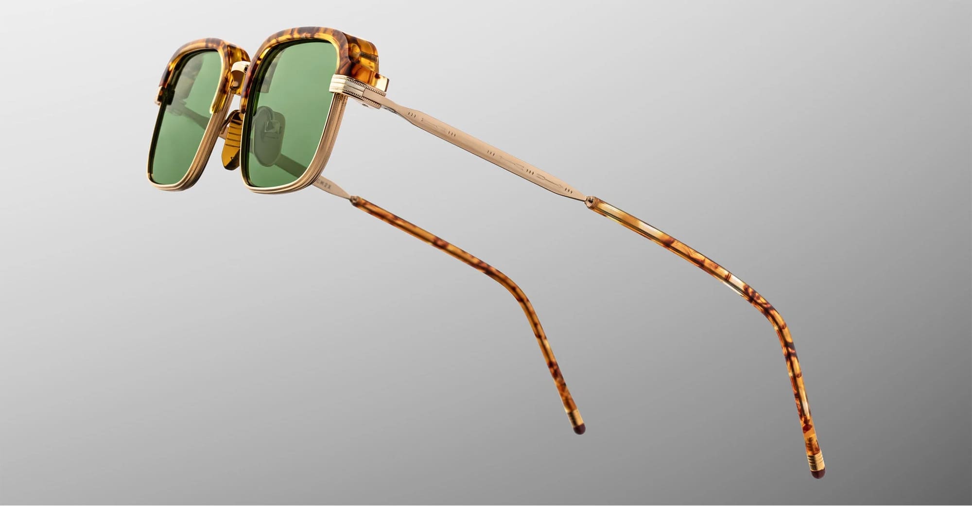 Ottica Mondello Roma - Jacques Marie Mage - JMMCM-2X - COMANCHE - VINTAGE TORTOISE - Titanium - shape Rectangular - Tortoise - EYEWEAR - SUNGLASSES - Unisex,Uomo,Donna,Women,Men - lens Green - Made In Japan