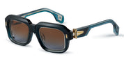 Ottica Mondello Roma - T HENRI - MAU2 - MULLINER - DEEP BLUE II - Acetate - shape Squared - blue - EYEWEAR - SUNGLASSES - Unisex,Uomo,Donna,Women,Men - lens Gradient brown - Made In Japan
