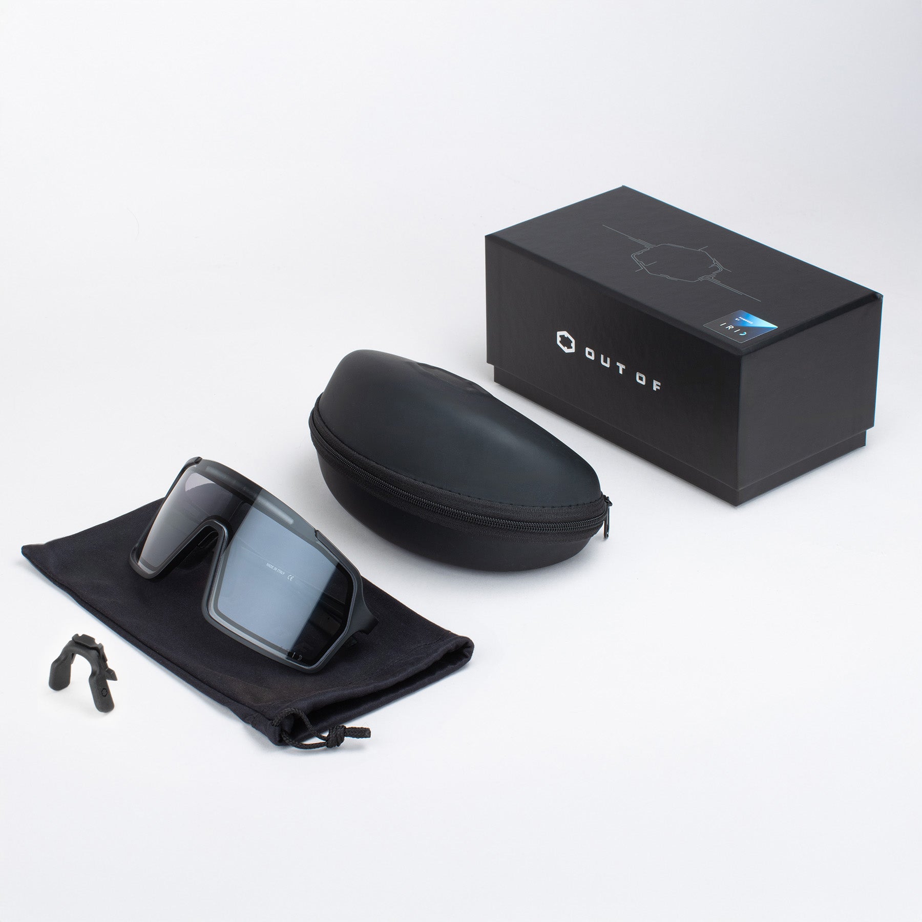 Ottica Mondello Roma - Out Of - XS145585M - Bot 3 - Black / White / IRID clear Medium - Acetate - shape Mask - black, white - EYEWEAR - SUNGLASSES - Unisex,Uomo,Donna,Women,Men - lens Clear - Made In Italy