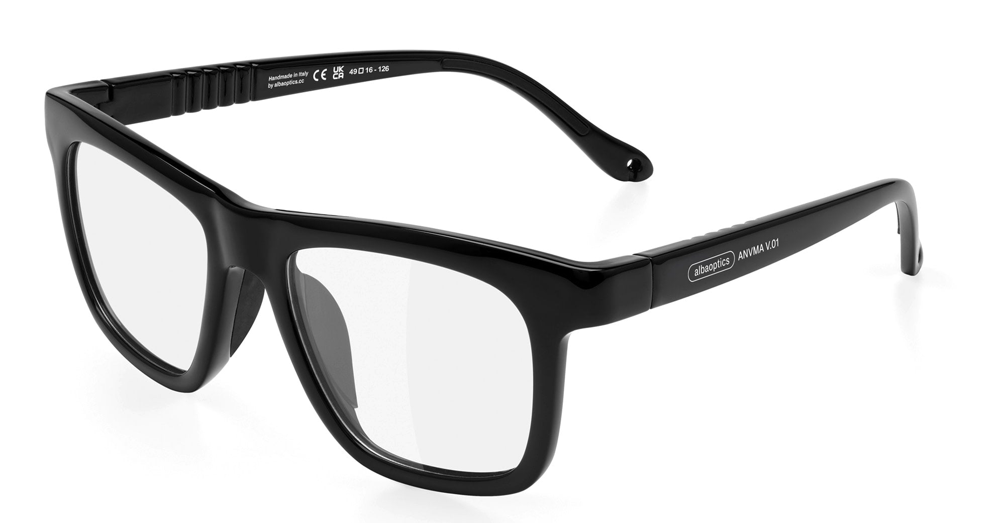 Ottica Mondello Roma - Alba Optics - 8050054517124 - ANVMA V.01 - BLACK RX - Tr90 - shape Squared - Black - EYEWEAR - EYEGLASSES - Unisex,Uomo,Donna,Women,Men - lens Clear - Made In Italy