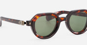 Ottica Mondello Roma - Sato - Elnat-TT-AG-1 - ELNAT - TOKYO TORTOISE / ANTIQUE GOLD - Acetate - shape Round - Tortoise - EYEWEAR - SUNGLASSES - Unisex,Uomo,Donna,Women,Men - lens Green - Made In Japan