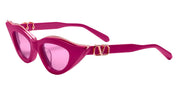 Ottica Mondello Roma - Valentino - VLS-114D-49 - V-GOLDCUT II - PINK / WHITE GOLD - acetate, titanium  - shape Cat-eye - pink, gold - EYEWEAR - SUNGLASSES - Donna,Women - lens Gradient pink - Made In Japan