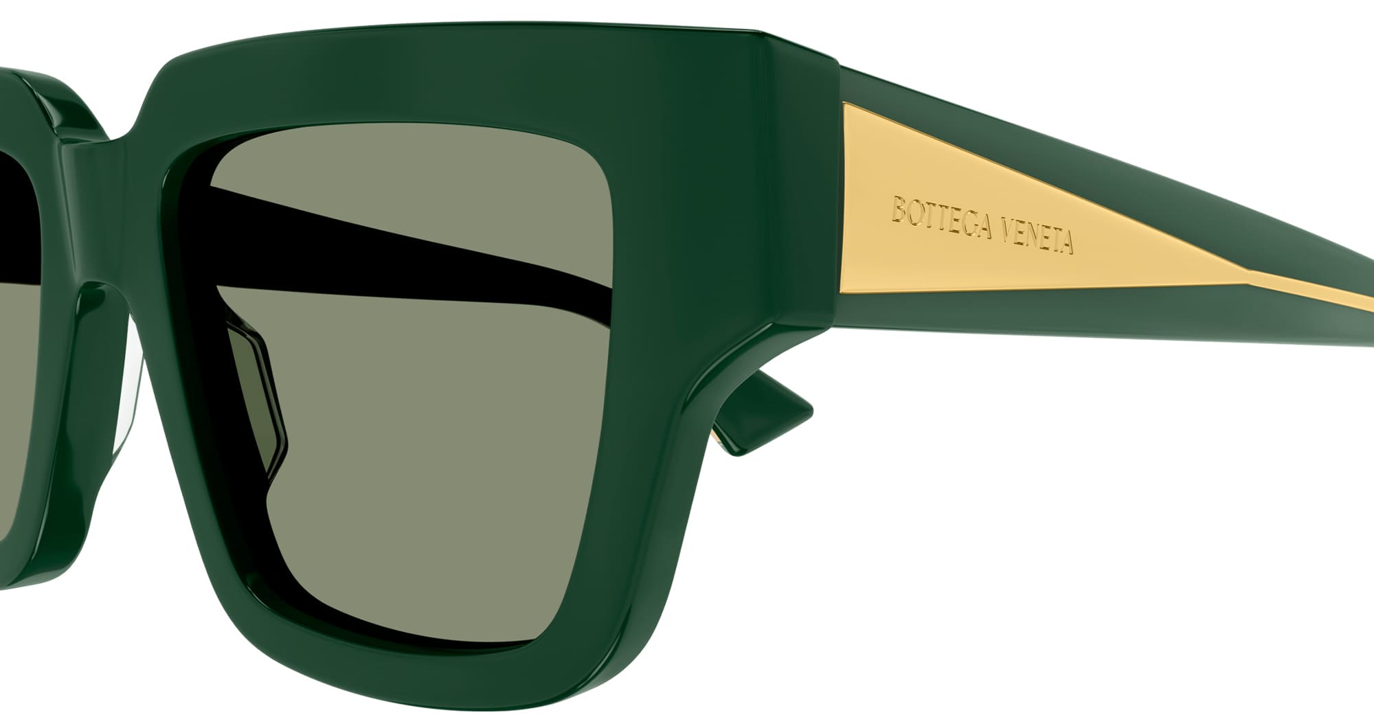 Ottica Mondello Roma - Bottega Veneta - BV1276S-003 - BV1276S-003 - GREEN - Acetate - shape  - green - EYEWEAR - SUNGLASSES - Donna,Women - lens  - Made In Japan