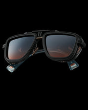 Ottica Mondello Roma - T HENRI - GTCP - GTO - PULSAR - Titanium - shape Navigator - rose gold, black - EYEWEAR - SUNGLASSES - Unisex,Uomo,Donna,Women,Men - lens Gradient blue - Made In Japan