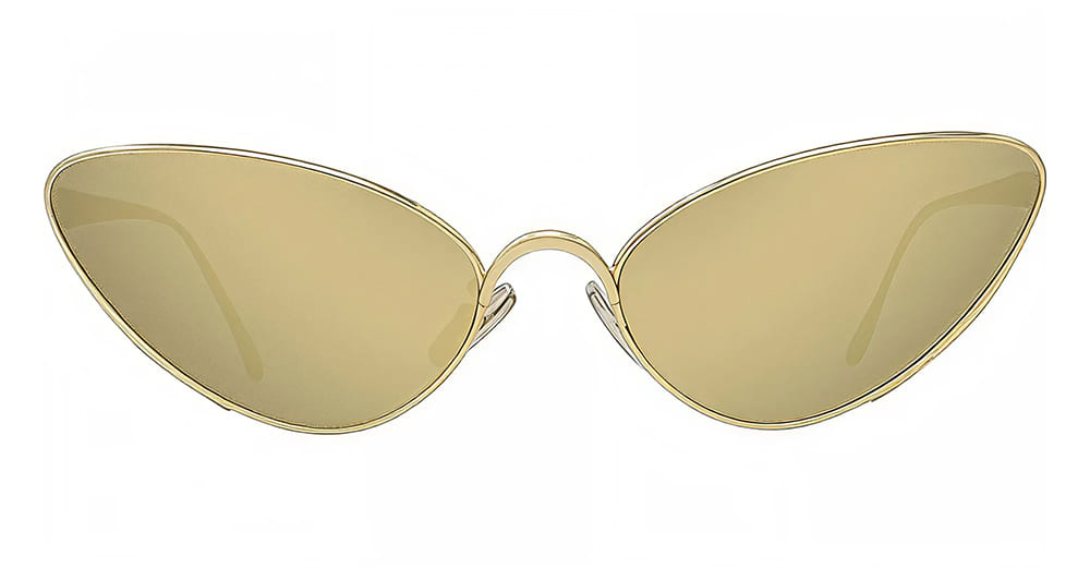 Ottica Mondello Roma - Loewe - LW40179U5930G - LW40179U - GOLD / GREEN LENS - Metal - shape Cat-eye - Gold - EYEWEAR - SUNGLASSES - Donna,Women - lens Green - Made In Italy
