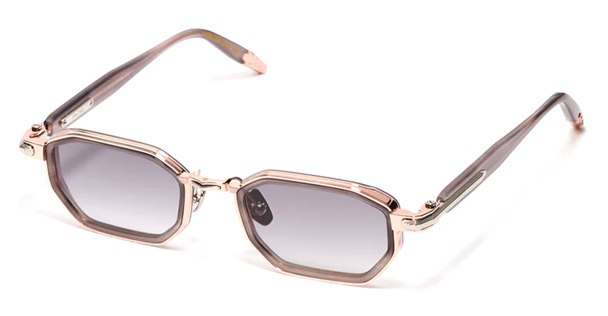 Ottica Mondello Roma - John Dalia - AXEL-C476 - AXEL - C476 Workman Grey / Rose Gold / Platine - Metal - shape Rectangular - grey, rose gold - EYEWEAR - SUNGLASSES - Unisex,Uomo,Donna,Women,Men - lens Gradient grey - Made In France