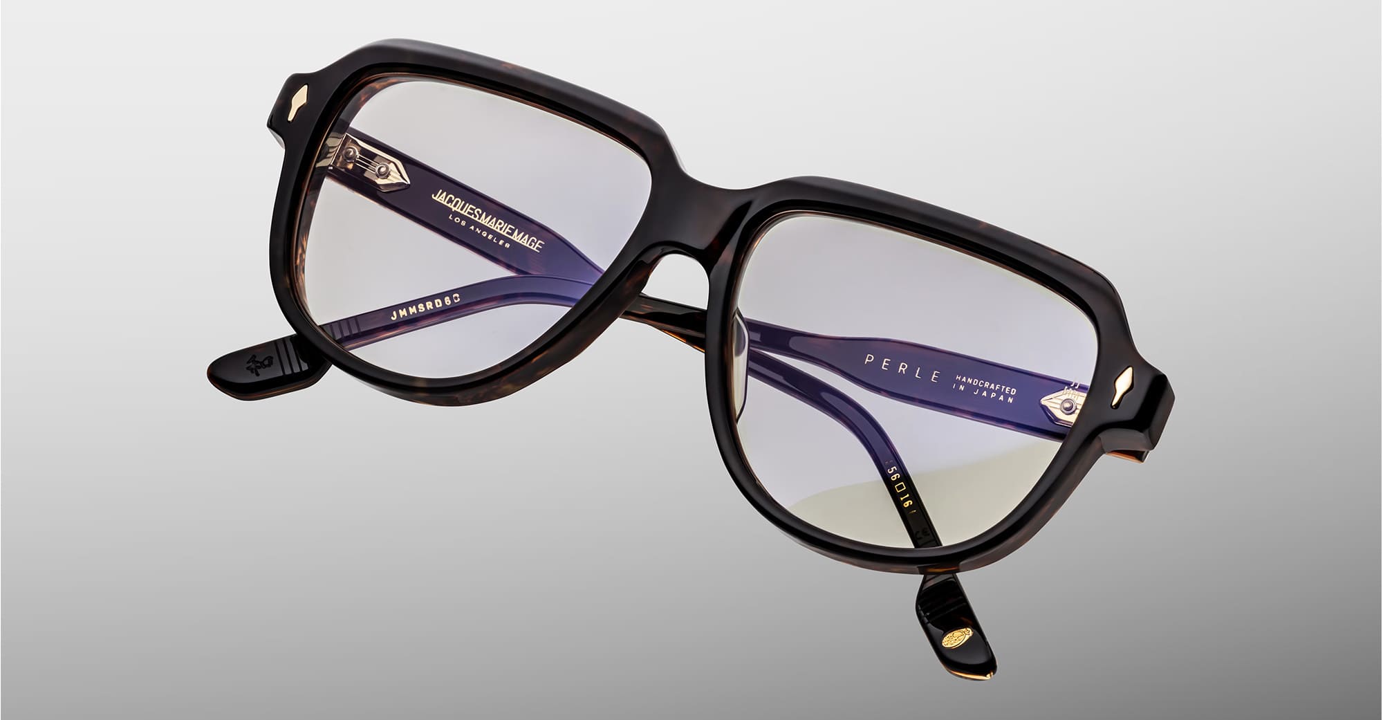 Ottica Mondello Roma - Jacques Marie Mage - JMMSRD-6D - PERLE - AGAR RX - Acetate - shape Round - Havana - EYEWEAR - EYEGLASSES - Donna,Women - lens Clear - Made In Japan