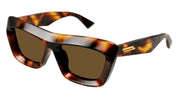 Ottica Mondello Roma - Bottega Veneta - BV1283S-002 - BV1283S-002 - HAVANA - Acetate - shape Squared - Havana - EYEWEAR - SUNGLASSES - Donna,Women - lens Brown - Made In Japan