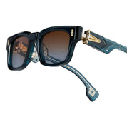 Ottica Mondello Roma - T HENRI - ELAU2 - ELVA - DEEP BLUE II - Acetate - shape Squared - blue - EYEWEAR - SUNGLASSES - Unisex,Uomo,Donna,Women,Men - lens Gradient brown - Made In Japan