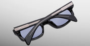 Ottica Mondello Roma - Jacques Marie Mage - JMMIT-K3 - INITIALS - BLACK MIRROR - Acetate - shape Rectangular - Black - EYEWEAR - SUNGLASSES - Unisex,Uomo,Donna,Women,Men - lens Grey - Made In Japan