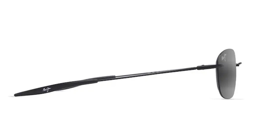 Ottica Mondello Roma - Maui Jim - MJ0373S-001 - KAILA - MATTE BLACK / NEUTRAL GREY LENS  - Metal - shape Oval - Black - EYEWEAR - SUNGLASSES - Unisex,Uomo,Donna,Women,Men - lens Grey - Made In Japan