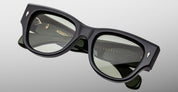 Ottica Mondello Roma - Jacques Marie Mage - JMMEH-16C - CHELSEA - COBRA - Acetate - shape Round - Black - EYEWEAR - SUNGLASSES - Unisex,Uomo,Donna,Women,Men - lens Green - Made In Japan