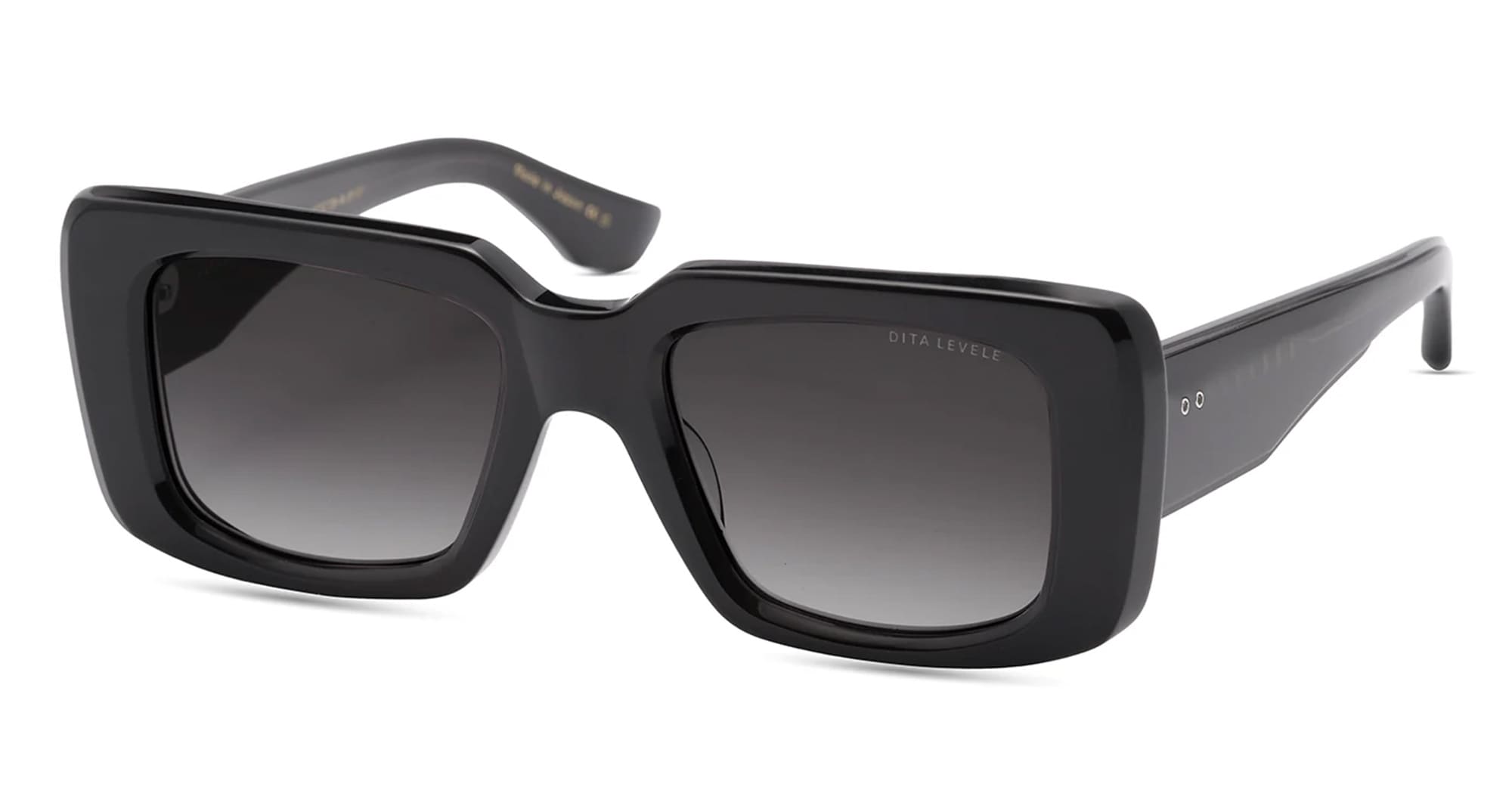 Ottica Mondello Roma - DITA - DTS739-A-01 - LEVELE - BLACK - Acetate - shape Squared - Black - EYEWEAR - SUNGLASSES - Unisex,Uomo,Donna,Women,Men - lens Gradient grey - Made In Japan