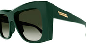 Ottica Mondello Roma - Bottega Veneta - BV1270S-004 - BV1270S-004 - GREEN - Acetate - shape Squared - green - EYEWEAR - SUNGLASSES - Donna,Women - lens Gradient green - Made In Italy