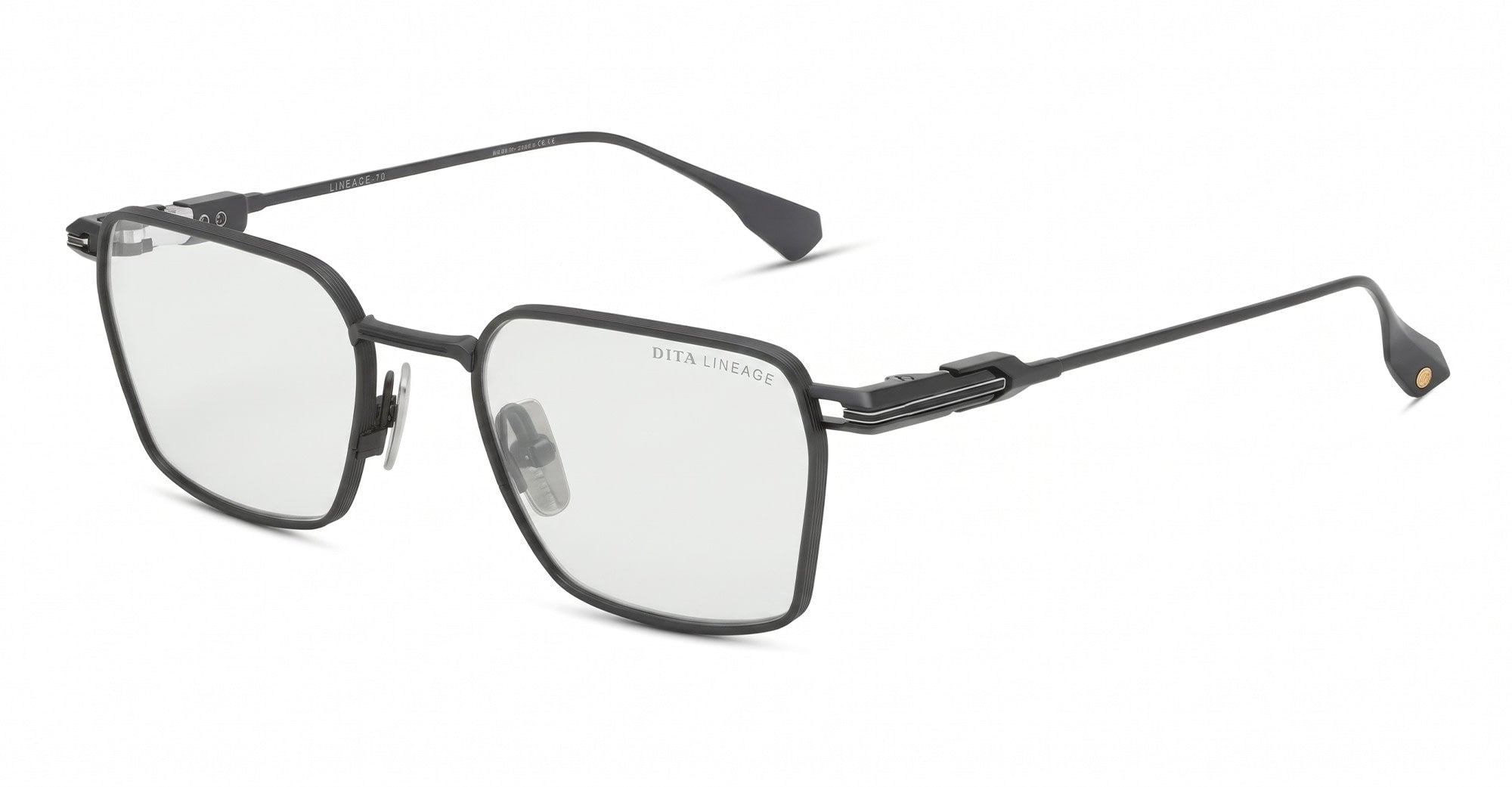 Ottica Mondello Roma - DITA - DTX206-A-01 - LINEAGE.70 - BLACK IRON / SHINY SILVER RX - Titanium - shape Squared - black, silver - EYEWEAR - EYEGLASSES - Unisex,Uomo,Donna,Women,Men - lens Clear - Made In Japan