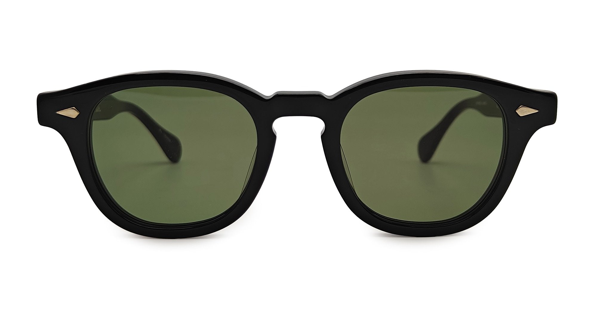 Ottica Mondello Roma - Julius Tart - JTPL-003A-2B-G-15 - AR X NEIGHBORHOOD 48X22 - BLACK / G-15 - Acetate - shape Panto - Black - EYEWEAR - SUNGLASSES - Unisex,Uomo,Donna,Women,Men - lens Green - Made In Japan