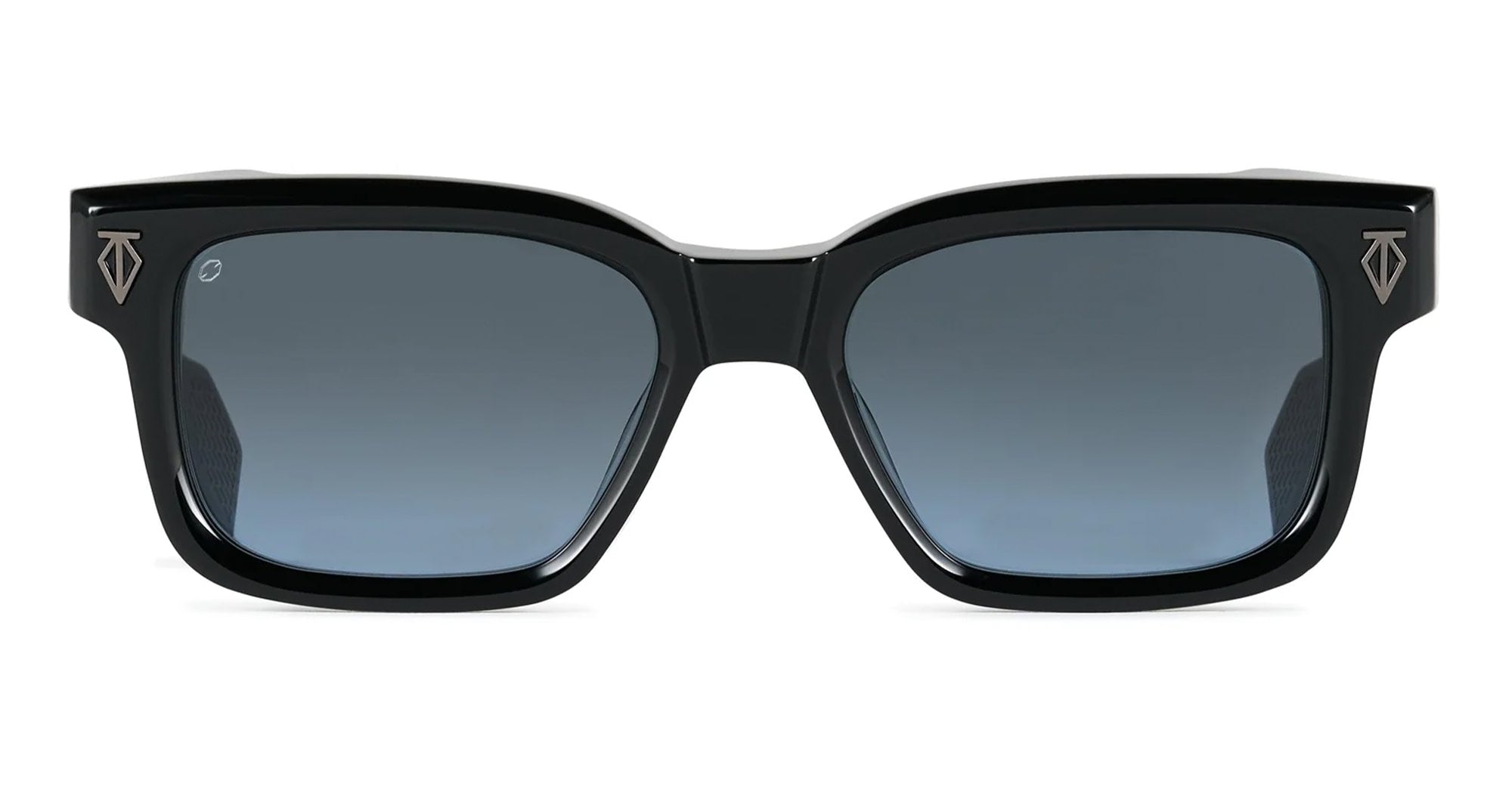 Ottica Mondello Roma - T HENRI - DAN - DAYTONA - INFINITY - Acetate - shape Squared - Black - EYEWEAR - SUNGLASSES - Unisex,Uomo,Donna,Women,Men - lens Blue - Made In Japan