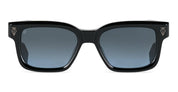 Ottica Mondello Roma - T HENRI - DAN - DAYTONA - INFINITY - Acetate - shape Squared - Black - EYEWEAR - SUNGLASSES - Unisex,Uomo,Donna,Women,Men - lens Blue - Made In Japan