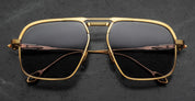 Ottica Mondello Roma - Jacques Marie Mage - JMMLB-L1 - LAST FRONTIER VII - LABARGE - MAXI - Titanium - shape Navigator - gold, silver - EYEWEAR - SUNGLASSES - Unisex,Uomo,Donna,Women,Men - lens Grey - Made In Japan