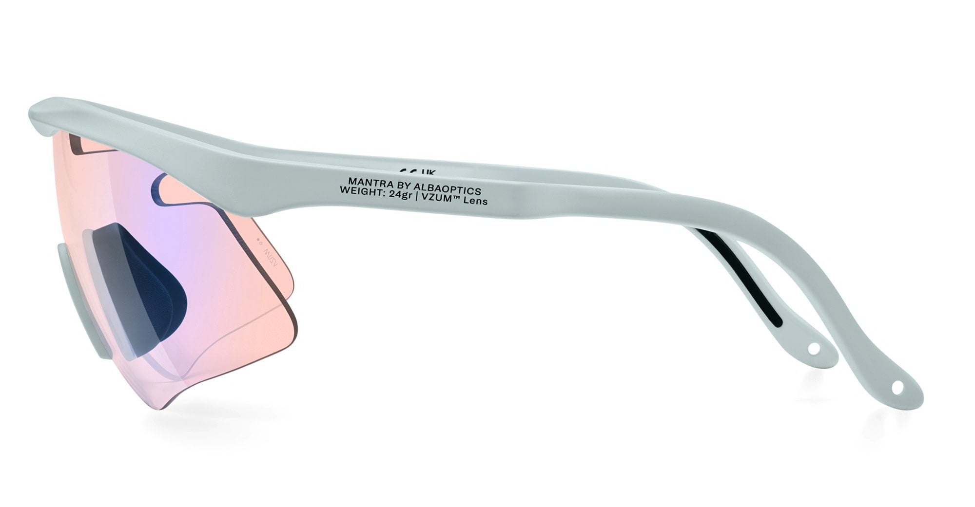 Ottica Mondello Roma - Alba Optics - 8050054518008 - MANTRA - ICE / VZUM F-LENS FLM - Tr90 - shape Mask - grey - EYEWEAR - SUNGLASSES - Unisex,Uomo,Donna,Women,Men - lens purple - Made In Italy