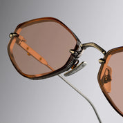 Ottica Mondello Roma - Cutler and Gross - GFSN-030-53-03 - THE GREAT FROG - CAROL - GUNMETAL / GOLD - Titanium - shape Diamond - gold, grey - EYEWEAR - SUNGLASSES - Unisex,Uomo,Donna,Women,Men - lens Brown - Made In Japan