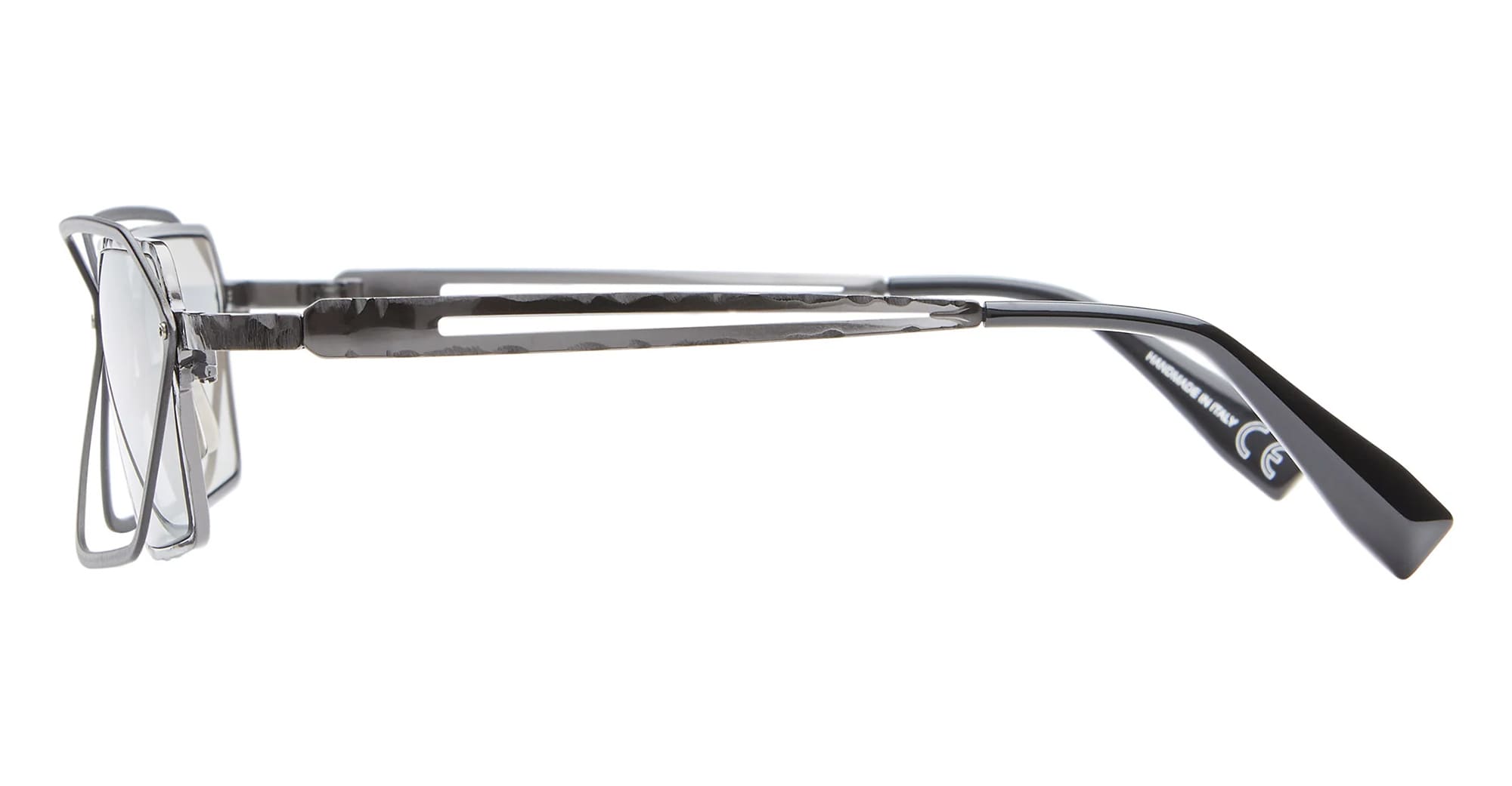 Ottica Mondello Roma - Kuboraum - KRSH15RH0000004G  - MASK H15 - GUNMETAL - Metal - shape Rectangular - grey - EYEWEAR - SUNGLASSES - Unisex,Uomo,Donna,Women,Men - lens light grey - Made In Italy