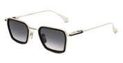 Ottica Mondello Roma - DITA - DTS483-A-03 - LINEAGE.70X - SHINY SILVER / BLACK GLASS / IRON - titanium, acetate - shape Squared - silver, black - EYEWEAR - SUNGLASSES - Unisex,Uomo,Donna,Women,Men - lens Gradient grey - Made In Japan