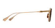 Ottica Mondello Roma - DITA - DTS482-A-03 - LINEAGE.68X - BRUSH WHITE GOLD - BURNT TIMBER - titanium, acetate - shape Round - Gold, brown - EYEWEAR - SUNGLASSES - Unisex,Uomo,Donna,Women,Men - lens Brown - Made In Japan