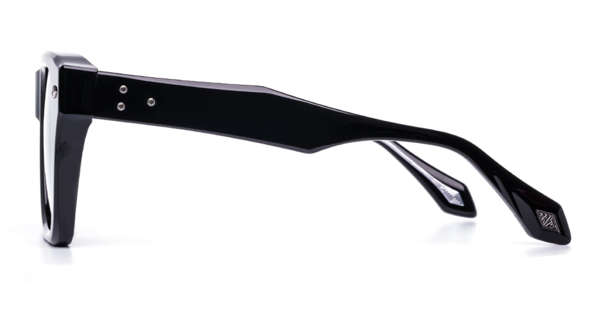 Ottica Mondello Roma - Daizo - A-S003-B1-PG01 - KIMIHIKO - black / green lens - Acetate - shape Squared - Black - EYEWEAR - SUNGLASSES - Unisex,Uomo,Donna,Women,Men - lens Green - Made In Japan