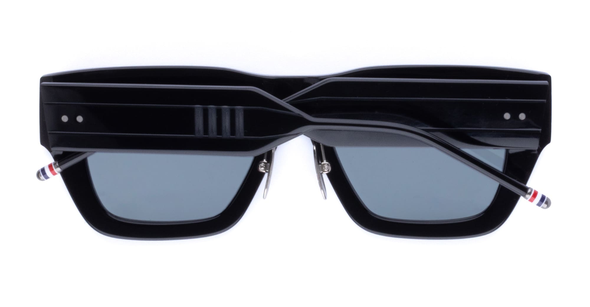 Ottica Mondello Roma - Thom Browne - UES947Z-G0002-001-52 - RECTANGULAR - BLACK / ASIAN FIT - Acetate - shape  - Black - EYEWEAR - SUNGLASSES - Uomo,Men - lens  - Made In Japan