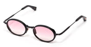 Ottica Mondello Roma - John Dalia - EDDIE-C304 - EDDIE - C304 Shiny Black / Carbon Effect - Metal - shape Oval - Black - EYEWEAR - SUNGLASSES - Unisex,Uomo,Donna,Women,Men - lens Gradient pink - Made In France