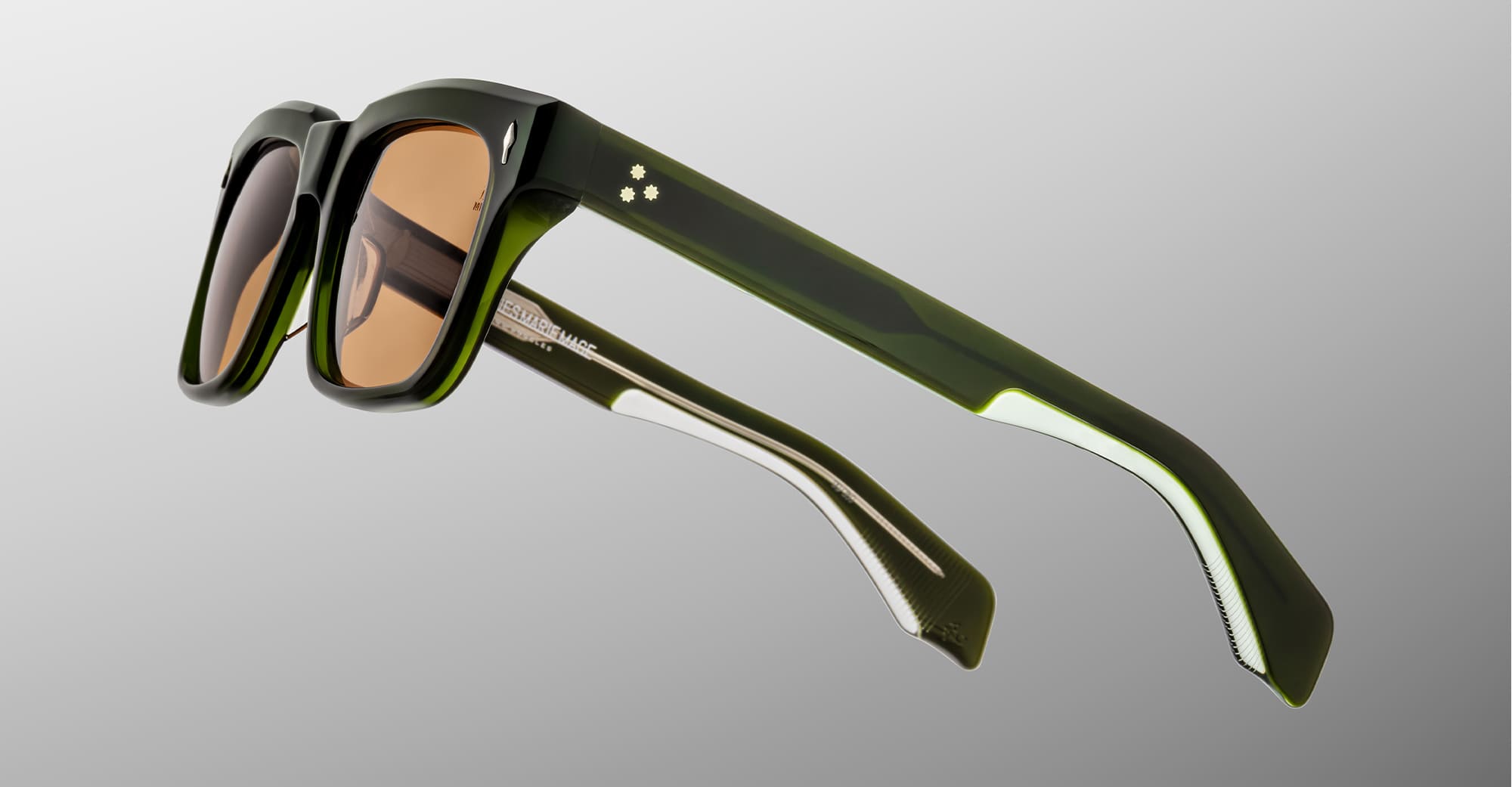 Ottica Mondello Roma - Jacques Marie Mage - JMMTR-18L - TORINO - BORNEO - Acetate - shape Rectangular - green - EYEWEAR - SUNGLASSES - Unisex,Uomo,Donna,Women,Men - lens orange - Made In Japan