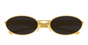 Ottica Mondello Roma - Bottega Veneta - BV1386S-001 - BV1386S-001 - GOLD - Metal - shape Oval - Gold - EYEWEAR - SUNGLASSES - Unisex,Uomo,Donna,Women,Men - lens Grey - Made In Japan