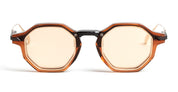Ottica Mondello Roma - Movitra - CLIMAX 04-C1 S - Climax 04 - C1 Crystal Brown / Light Gold Lens - Acetate, metal - shape Octagonal - brown - EYEWEAR - SUNGLASSES - Uomo,Men - lens Gold - Made In Italy