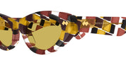 Ottica Mondello Roma - Bottega Veneta - BV1350S-003 - BV1350S-003 - MULTICOLOR - Acetate - shape Cat-eye - brown - EYEWEAR - SUNGLASSES - Donna,Women - lens yellow - Made In Japan