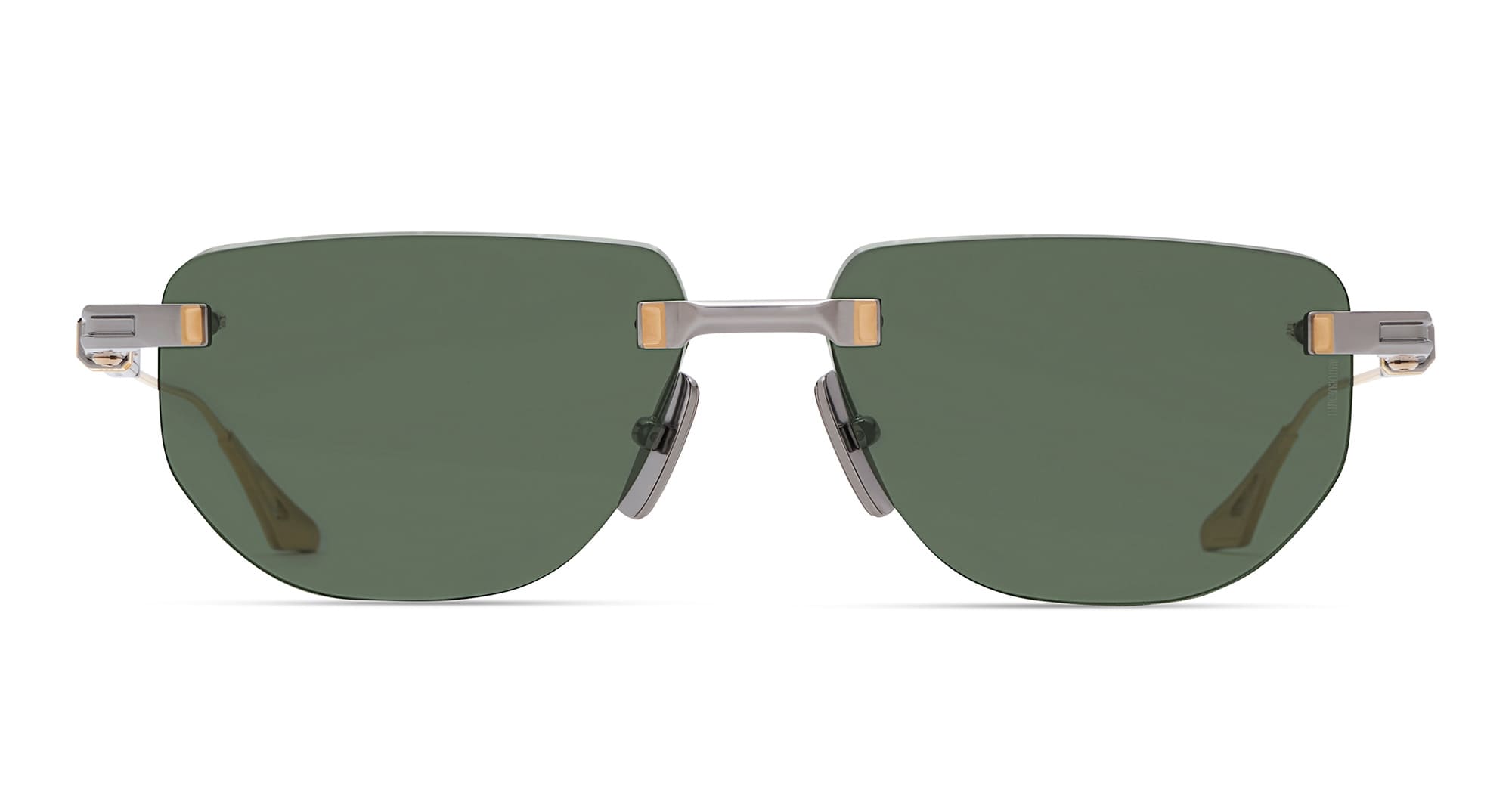 Ottica Mondello Roma - DITA - DES022-A-01 - EPILUXURY 22 - BLACK PALLADIUM / GOLD - Acetate, titanium - shape Oval - silver, gold - EYEWEAR - SUNGLASSES - Unisex,Uomo,Donna,Women,Men - lens Green - Made In Japan