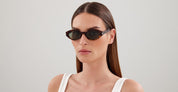 Ottica Mondello Roma - Saint Laurent - 30013809002 - SL 567-002 - HAVANA - Recycled acetate - shape Oval - Havana - EYEWEAR - SUNGLASSES - Donna,Women - lens Green - Made In Italy