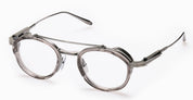Ottica Mondello Roma - Akoni - AKX-512B-46 - INFINITY - CRYSTAL GREY / BRUSHED PALLADIUM RX - Titanium - shape  - Silver - EYEWEAR - EYEGLASSES - Uomo,Men - lens Clear - Made In Japan