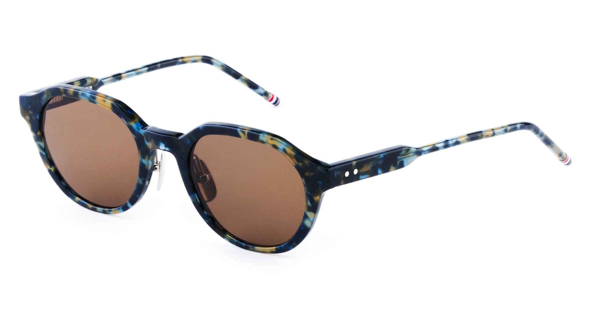 Ottica Mondello Roma - Thom Browne - UES944A-G0002-416-49 - OVAL - NAVY MELANGE - Acetate - shape  - blue - EYEWEAR - SUNGLASSES - Donna,Women - lens  - Made In Japan