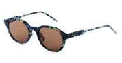 Ottica Mondello Roma - Thom Browne - UES944A-G0002-416-49 - OVAL - NAVY MELANGE - Acetate - shape  - blue - EYEWEAR - SUNGLASSES - Donna,Women - lens  - Made In Japan